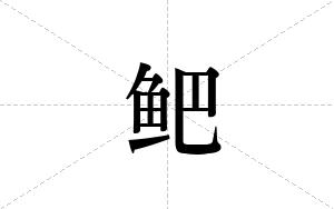 鲃的笔顺