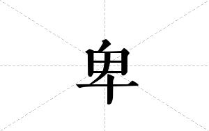 卑的笔顺
