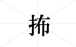 抪的笔顺